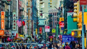 Busy New York Street