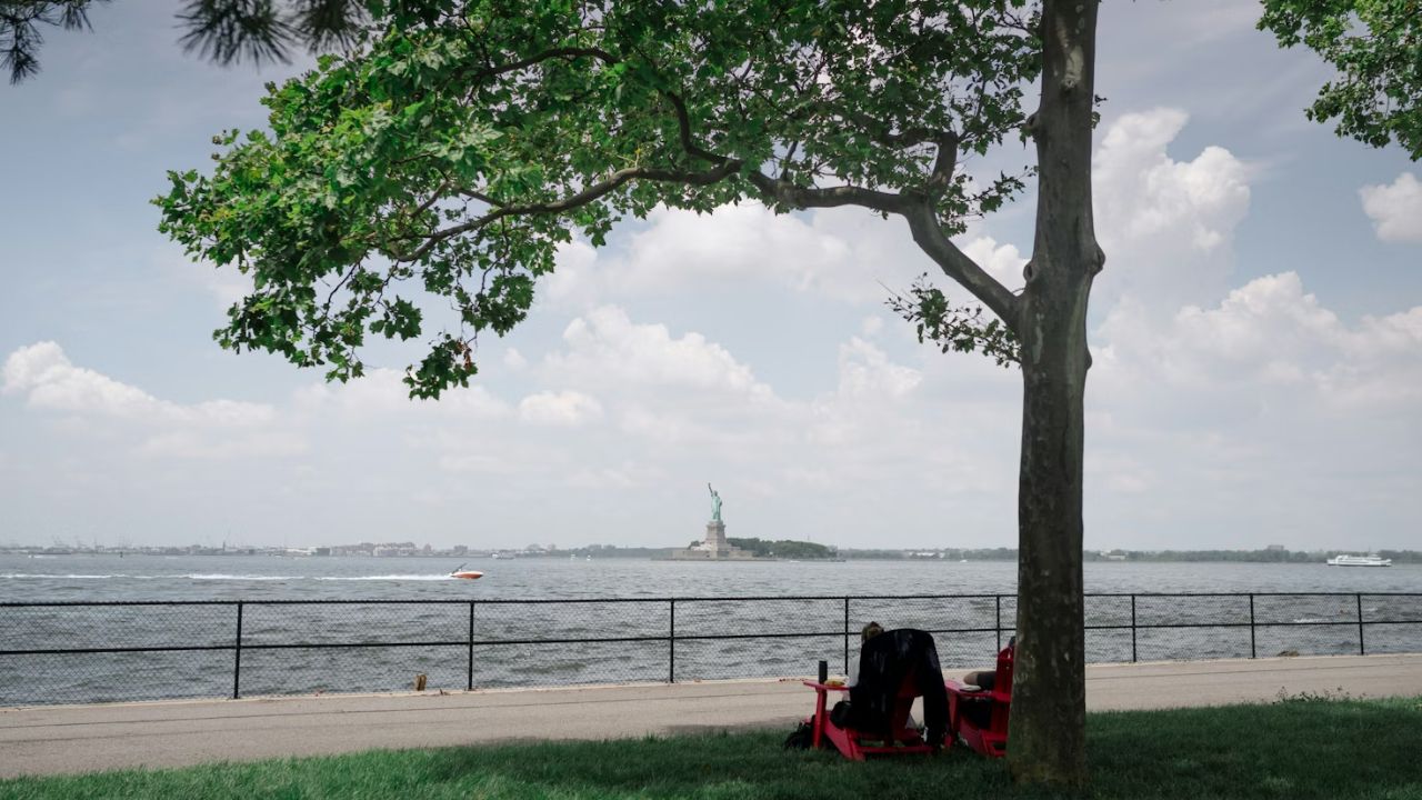  Governors Island NYC - view to Statue of Liberty

