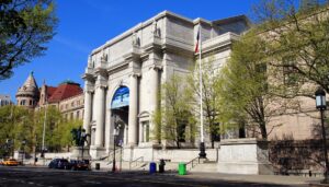 American Museum of Natural History exterior with grand columns.