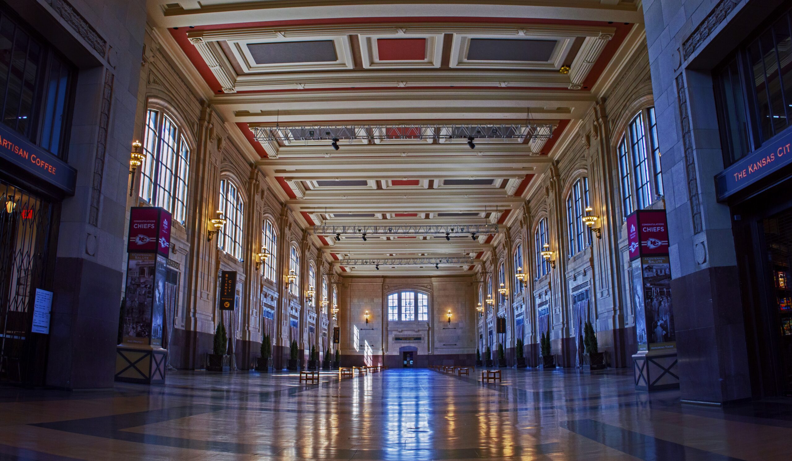 Grand hallway inside Kansas City's historic Union Station